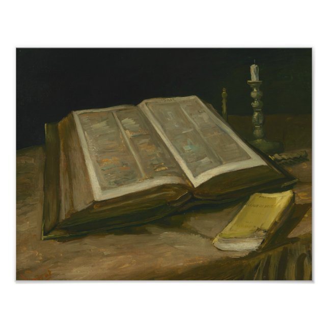 Impression Photo Vincent van Gogh - La vie morte avec la Bible (Devant)