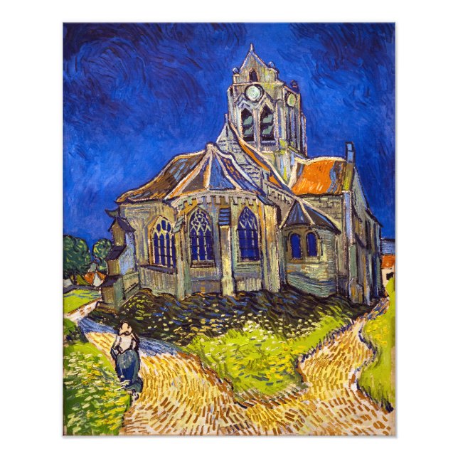 Impression Photo Vincent van Gogh - L'église d'Auvers (Devant)