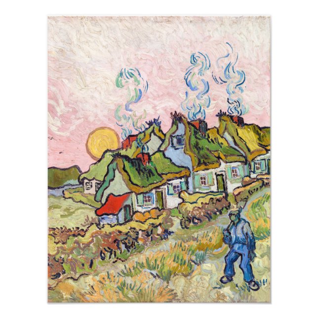 Impression Photo Vincent van Gogh - Maisons et figure (Devant)
