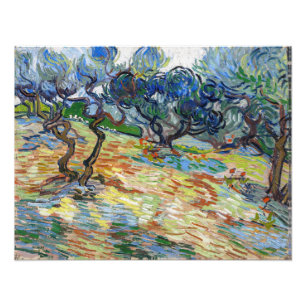 Impression Photo Vincent van Gogh - Oliviers : ciel bleu brillant