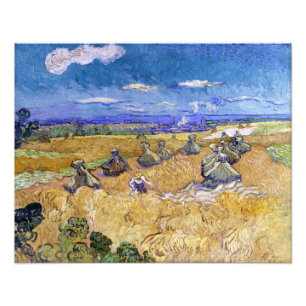 Impression Photo Vincent van Gogh - Pile de blé avec les lecteurs