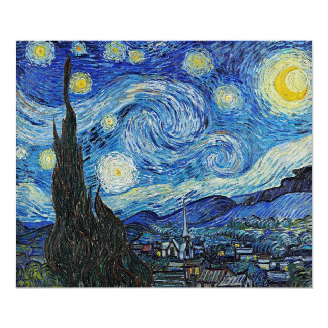 Impression Photo Vincent van Gogh, Starry Night (Devant)