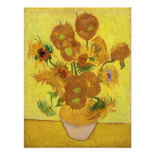 Impression Photo Vincent van Gogh - Vase avec quinze tournesols