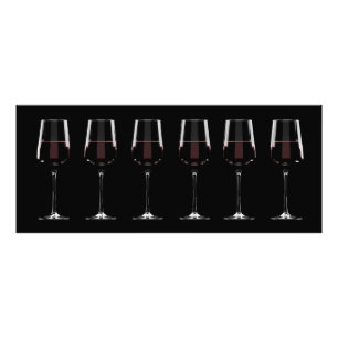 Impression Photo Vins avec vin rouge sur noir