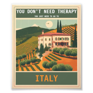 Impression Photo Vintage "aller en Italie"