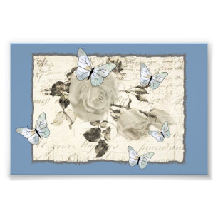 Impression Photo Vintage avec papillons