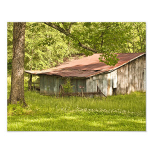 Impression Photo Vintage Barn in Spring Green Tennessee Photographi