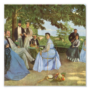 Impression Photo Vintage Frédéric Bazille La Réunion familiale