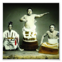 Vintage Japonais lutteurs de sumo Vieux Japon