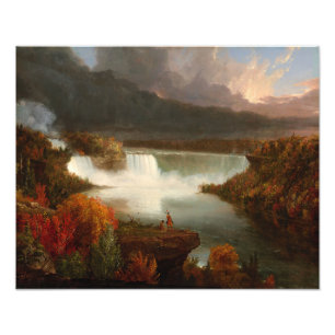 Impression Photo Vintage Thomas Cole Vue éloignée des chutes du Nia