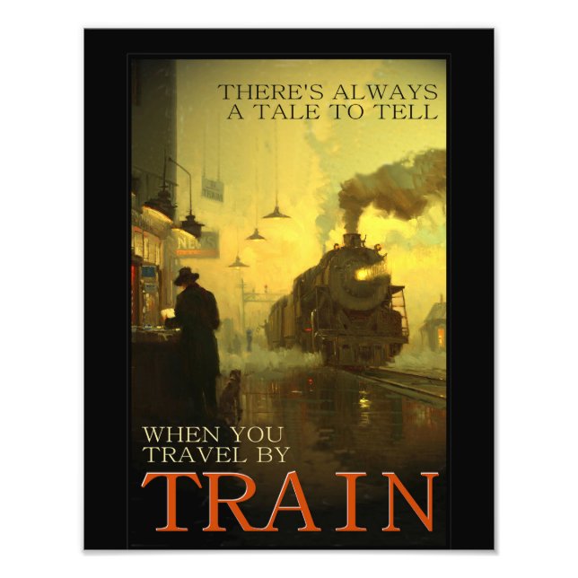 Impression Photo Vintage voyage En Train (Devant)