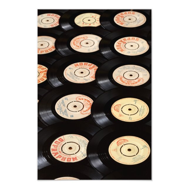 Impression Photo Vinyl Records Arrière - plan (Devant)