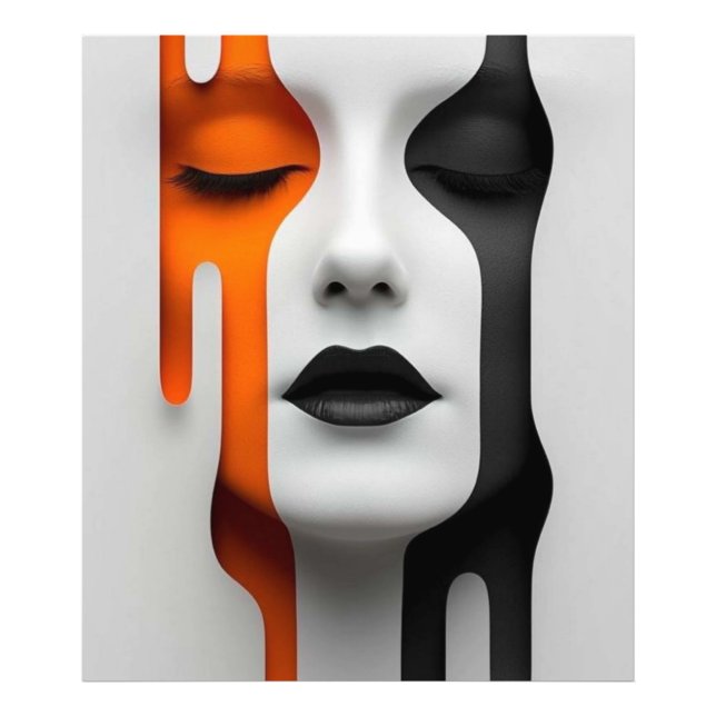 Impression Photo Visage Bicolore (Devant)