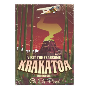 Impression Photo Visitez l'affiche Fearsome Krakatoa Travel