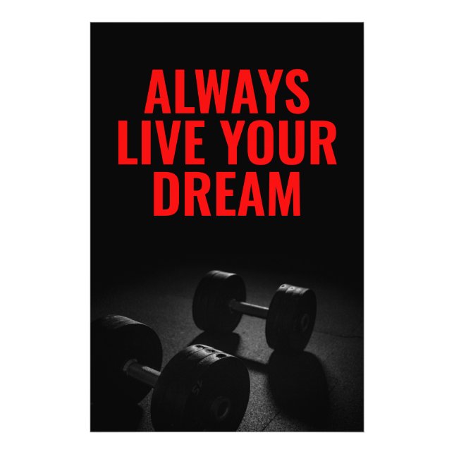 Impression Photo Vivez votre rêve Bodybuilding entraînement Fitness (Devant)