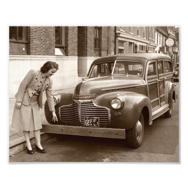 Impression Photo Voiture avec 2ÈME GUERRE MONDIALE pare-chocs en bo (Devant)