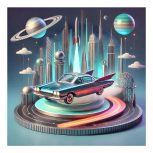 Impression Photo Voiture Coupé Atomic Futuristic Big Fins
