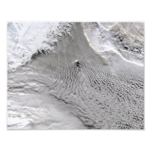 Impression Photo Vortices nuageuses au large de l'île Jan Mayen (Devant)