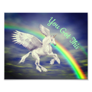 Impression Photo Vous Avez Ce Flying Unicorn Rainbow Inspirational
