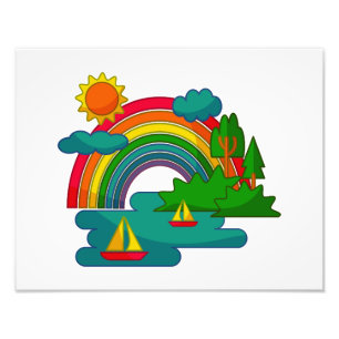 Impression Photo Voyage en bateau sous les nuages du soleil et l'ar