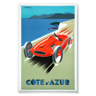 Impression Photo Voyage Vintage Côte d'Azur French Riviera Racing 