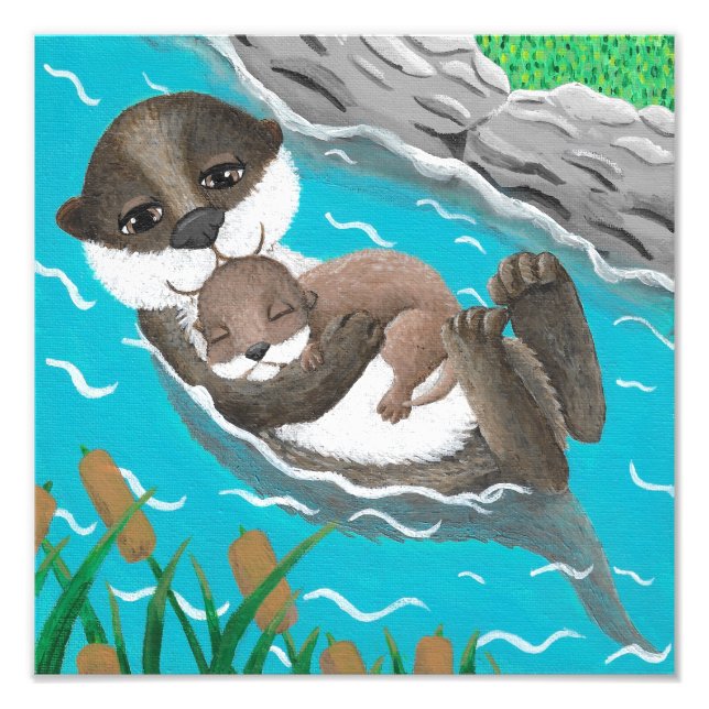 Impression Photo VTD "Otterly Adorable" 12x12 Art Print (Devant)