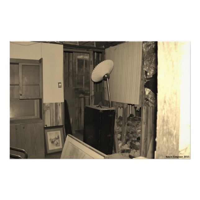 Impression Photo Vue À L'Intérieur D'Un Ancien Bâtiment (Devant)