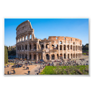 Impression Photo Vue aérienne Colisée ou Colisée Rome Italie