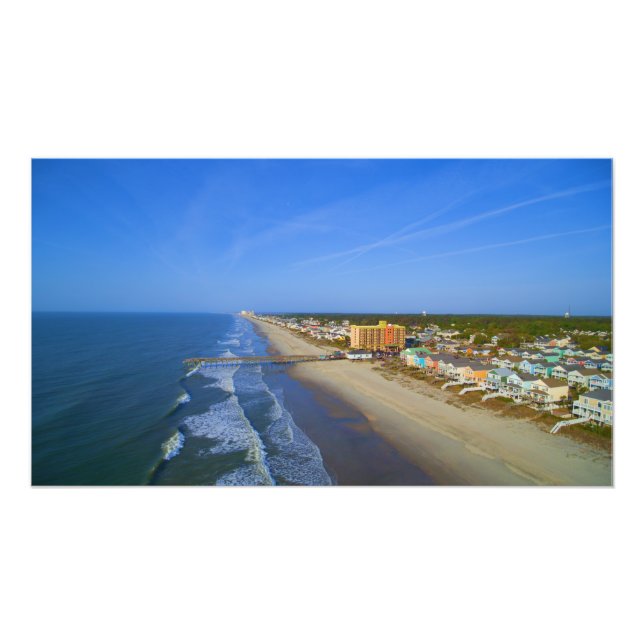 Impression Photo Vue aérienne de Surfside Beach, SC (Devant)