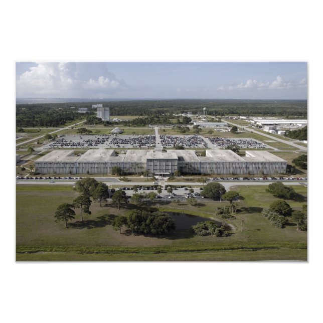 Impression Photo Vue aérienne du Kennedy Space Center (Devant)