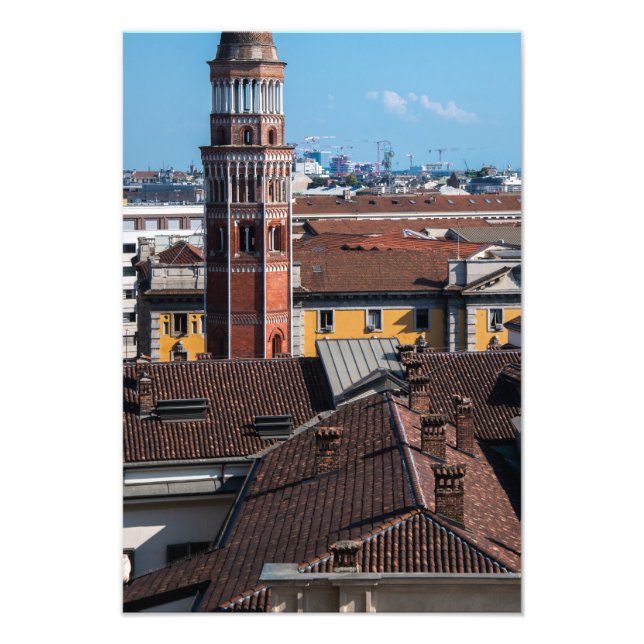 Impression Photo Vue depuis le toit du Duomo (Devant)