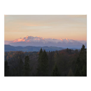 Impression Photo Vue des Tatras d'automne au lever du soleil de Bes