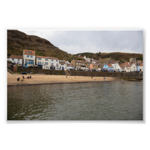 Impression Photo Vue du port du village de Staithes