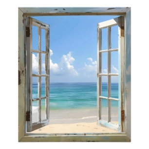 Impression Photo Vue fenêtre Serene Beach