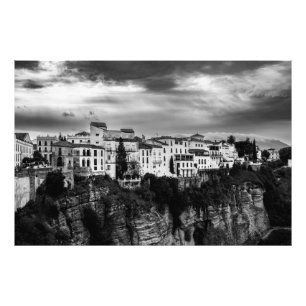 Impression Photo Vue latérale de Ronda en Espagne