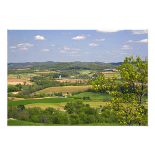 Impression Photo Vue panoramique de terres agricoles au sud d'Arcad