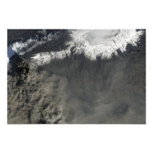 Impression Photo Vue satellite d'un panache de cendre 2