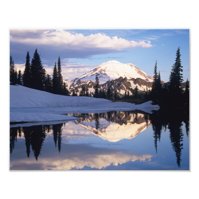 Impression Photo WA, Mt Rainier NP, Mt Rainier et nuages (Devant)