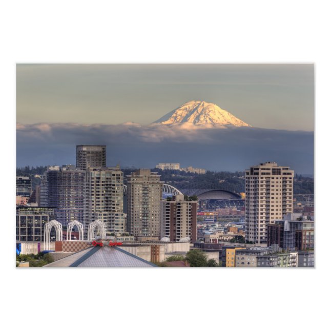 Impression Photo WA, Seattle, Mont Rainier de Kerry Park (Devant)