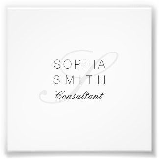 Impression Photo Wassermarke Minimaliste Monogramme Élégant Consult