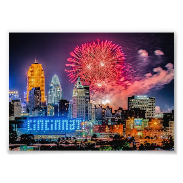 Impression Photo WEBN Fireworks 2019 Cincinnati Skyline - Imprimer (Devant)