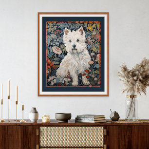 Impression Photo West Highland White Terrier Westie Tapestry Style