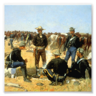 Impression Photo Western Art "Cavalryman's Breakfast"