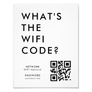 Impression Photo What's the WiFi Code? | QR Code Scan to Connect 