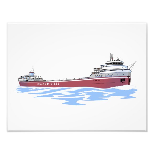 Impression Photo Wilfred Sykes, cargo des Grands Lacs, pont droit (Devant)