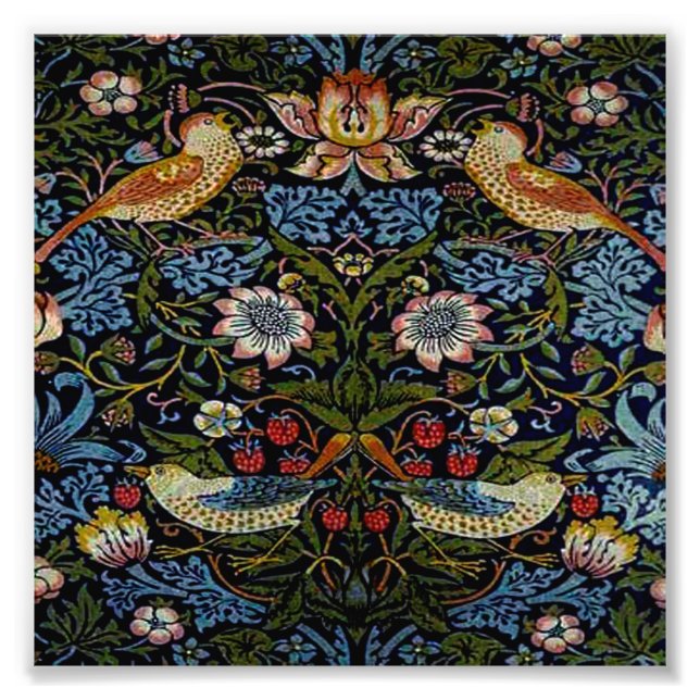 Impression Photo William Morris beau motif, Art nouveau, vin (Devant)