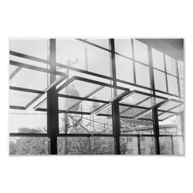 Impression Photo Windows entrepôt, noir et blanc (impression) (Devant)