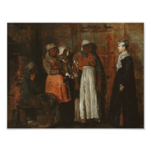 Impression Photo Winslow Homer - Une visite de la vieille maîtresse