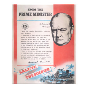 Impression Photo Winston Churchill, Réimpression de l'affiche de Br