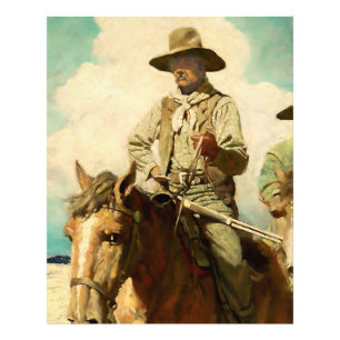 Impression Photo Wiry Marshall Western Art par NC Wyeth
